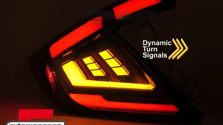 Full LED stražnja svjetla SEQ žmigavci (smoke) / Honda Civic Mk10 (2016-2021) Hatchback, LDHO13