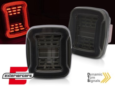 Full LED stražnja svjetla SEQ žmigavci (smoke) / Jeep Wrangler YJ TJ (1991-2006), LDCH45