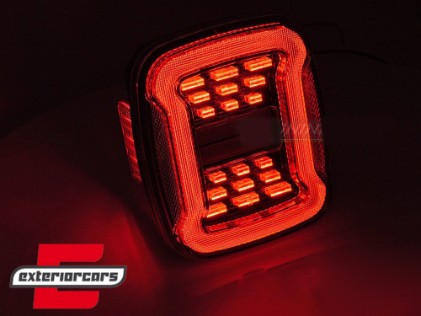 Full LED stražnja svjetla SEQ žmigavci (smoke) / Jeep Wrangler YJ TJ (1991-2006), LDCH45