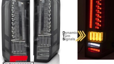 Full LED stražnja svjetla SEQ žmigavci (smoke) / MAN TGE VW Crafter II (2017-), LDVWU3
