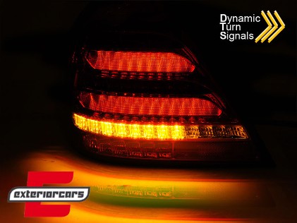 Full LED stražnja svjetla SEQ žmigavci (smoke) / Mercedes C-klasa W203 (2000-2004) limuzina, LDMED6