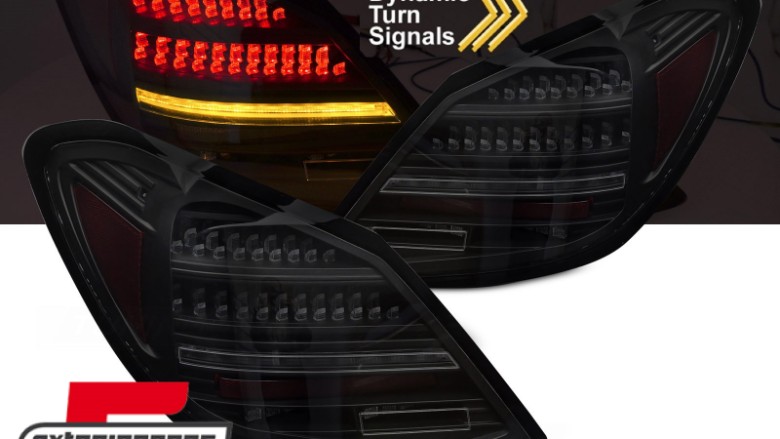 Full LED stražnja svjetla SEQ žmigavci (smoke) / Mercedes C klasa W205 limuzina (2014-2021), LDMEH0