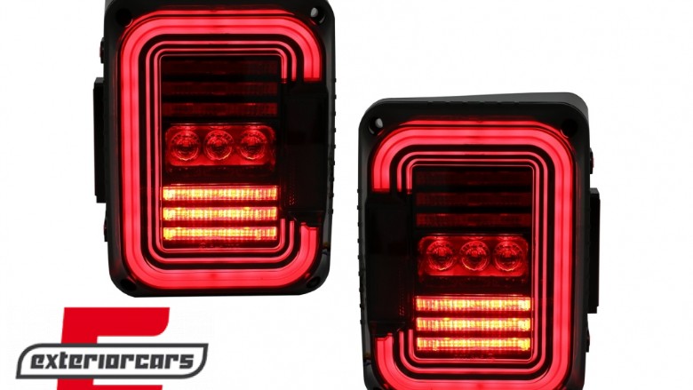 Full LED stražnja svjetla (smoke) / JEEP Wrangler JK (2007-2017), TLJEWJKLED