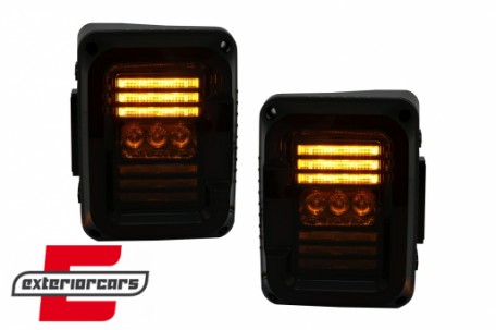 Full LED stražnja svjetla (smoke) / JEEP Wrangler JK (2007-2017), TLJEWJKLED