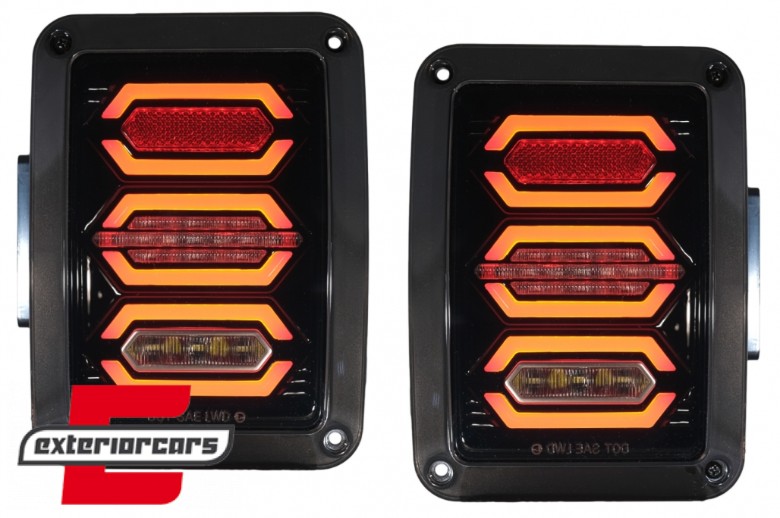 Full LED stražnja svjetla (smoke) / JEEP Wrangler JK (2007-2017), TLJEWRJKL