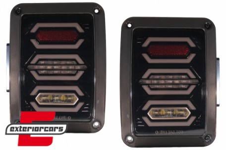 Full LED stražnja svjetla (smoke) / JEEP Wrangler JK (2007-2017), TLJEWRJKL
