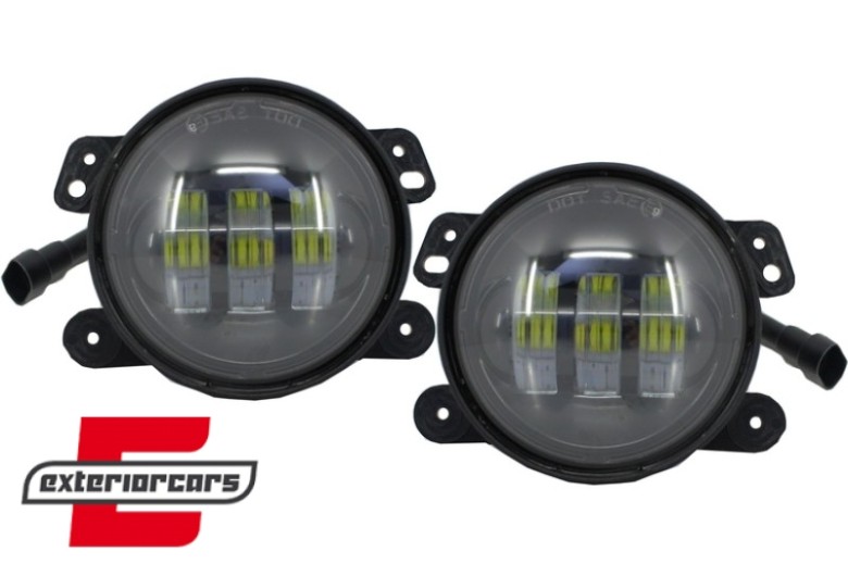 Full LED svjetla za maglu (maglenke) (4 inch) / JEEP Wrangler JK TJ LJ (2007-2017), FLJEWR4C