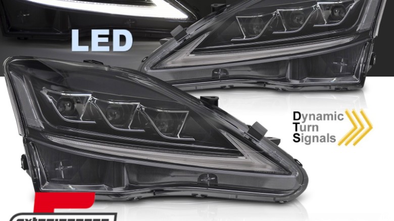 Full prednja svjetla SEQ žmigavci (crna) / LEXUS IS XE20 (2006-2013), LPLE11
