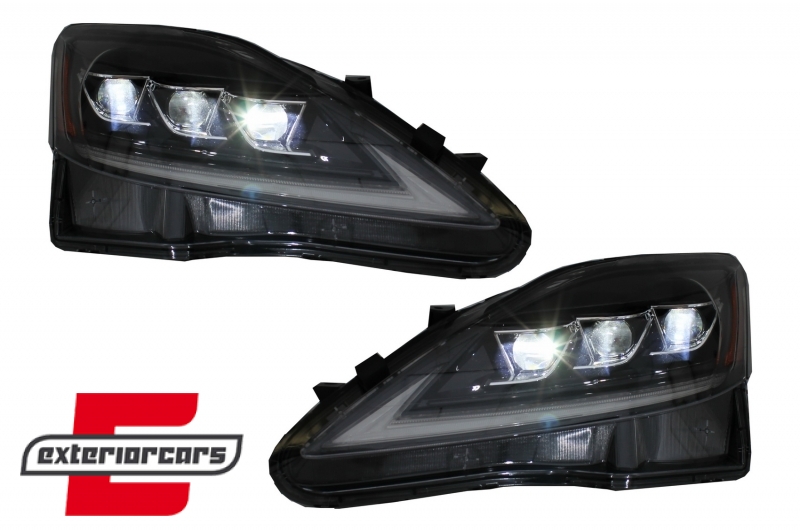 Full prednja svjetla SEQ žmigavci (crna) / LEXUS IS XE20 (2006-2013), LPLE11