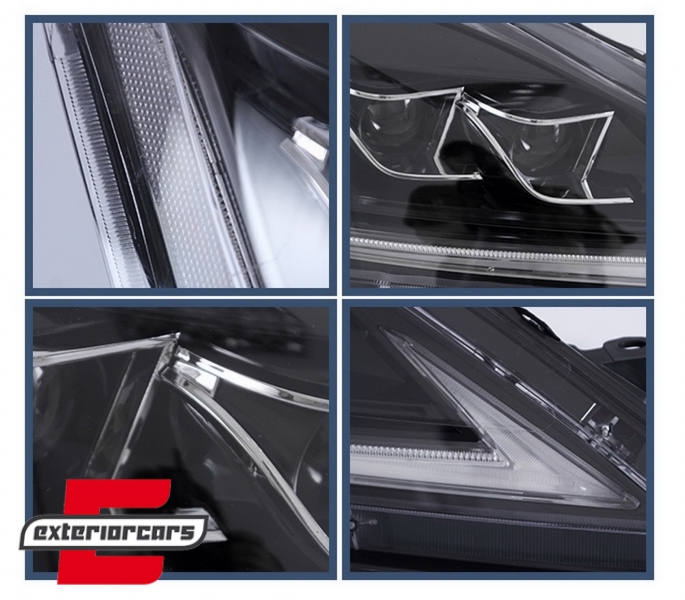 Full prednja svjetla SEQ žmigavci (crna) / LEXUS IS XE20 (2006-2013), LPLE11