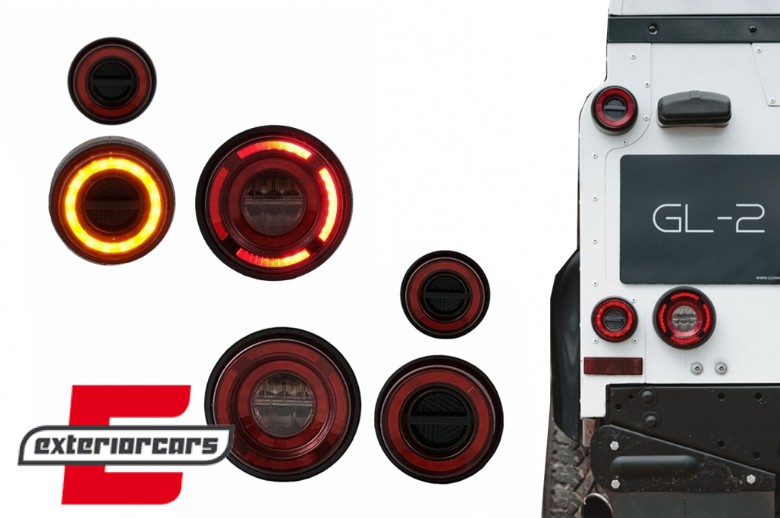 Glohh GL-2 full LED stražnja svjetla SEQ žmigavci (crvena) / Land Rover Defender L316 (1990-2016), TLLRDFL316G