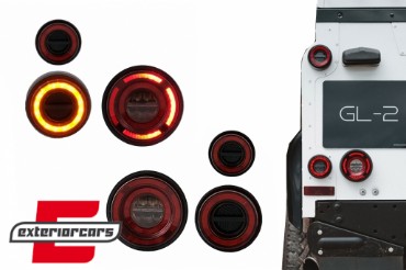 Glohh GL-2 full LED stražnja svjetla SEQ žmigavci (crvena) / Land Rover Defender L316 (1990-2016), TLLRDFL316G