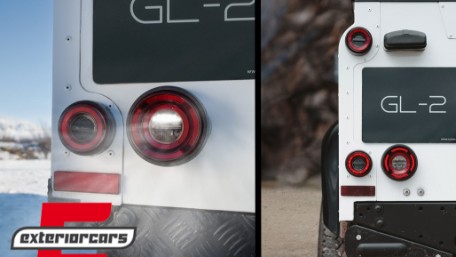 Glohh GL-2 full LED stražnja svjetla SEQ žmigavci (crvena) / Land Rover Defender L316 (1990-2016), TLLRDFL316G