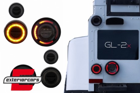 Glohh GL-2X full LED stražnja svjetla SEQ žmigavci (smoke) / Land Rover Defender L316 (1990-2016), TLLRDFL316GS