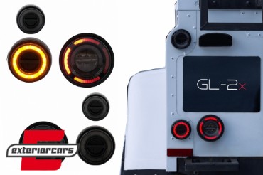 Glohh GL-2X full LED stražnja svjetla SEQ žmigavci (smoke) / Land Rover Defender L316 (1990-2016), TLLRDFL316GS