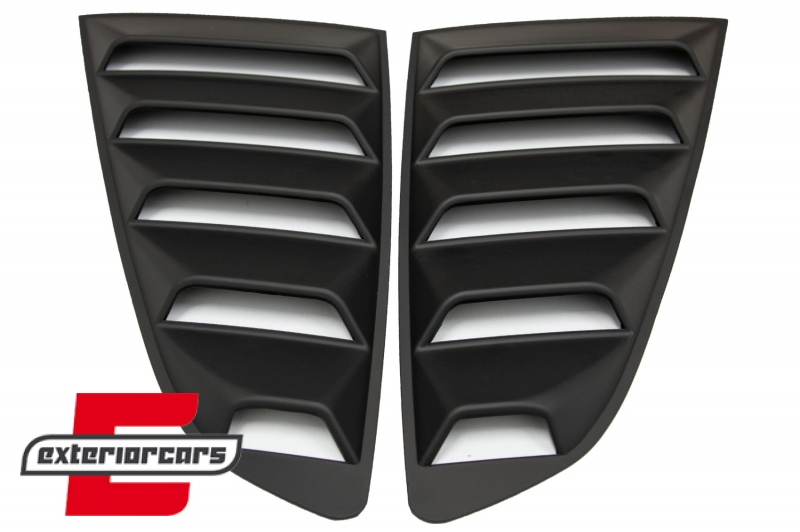 Klasični četvrtasti bočni prozorski poklopci (mat crna) / Ford Mustang Mk6 VI (2015-2022), 41495