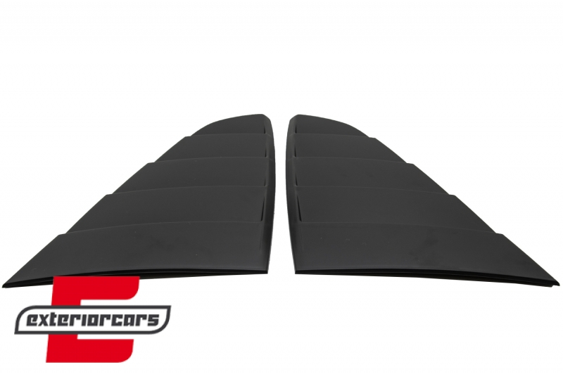 Klasični četvrtasti bočni prozorski poklopci PFT dizajn (mat crna) / FORD Mustang Mk6 VI (2015-2019), SWLFMUPFT