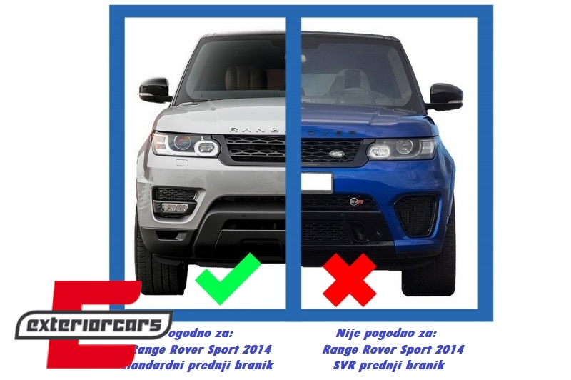 Klizna ploča prednjeg branika (piano crna) / Land Rover RANGE ROVER SPORT L494 (2013-2017), LBR14013