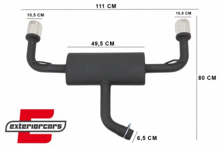 Kompletan ispušni sustav GTI dizajn / VW Golf 7 VII (2013-2019), ESVWG7GTI