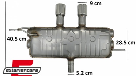 Kompletan ispušni sustav R32 R20 dizajn (chrome) / VW Golf 5 R32 (2003-2007) Golf 6 R20 (2008-2013), ESVWG5R32