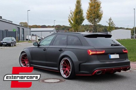 Krovni spojler RS6 dizajn (piano crna) / Audi A6 karavan 4G C7 (2011-2018), 42025SET