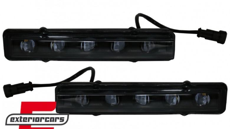 LED dnevna svjetla AMG dizajn (crna) / Mercedes G-klasa W463 (1989-2012), DRLMBW463B