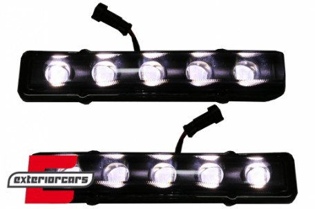 LED dnevna svjetla AMG dizajn (crna) / Mercedes G-klasa W463 (1989-2012), DRLMBW463B