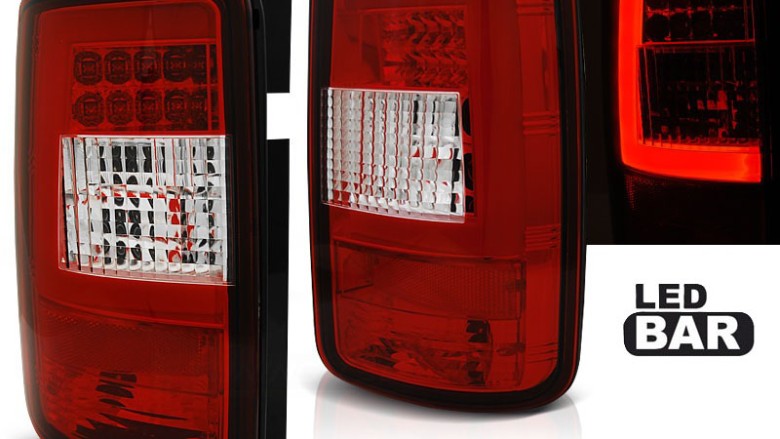 LED LightBar stražnja svjetla (crvena/kristal) / VW Volkswagen Caddy 3 tip 2k (2003-03.2014), LDVWF6