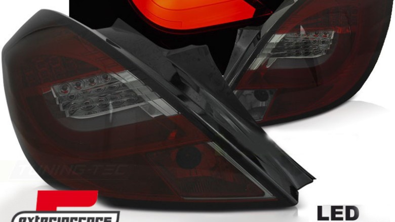 LED LightBar stražnja svjetla (crvena/smoke) / Opel Corsa D (2006-2014) hatchback 3V, LDOP57