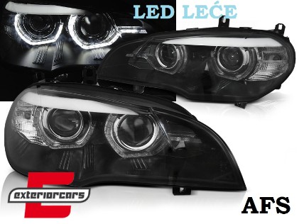 LED prednja svjetla 3D Angel Eyes LED DRL XENON (crna) / BMW X5 E70 (2007-2013), LPBMN8
