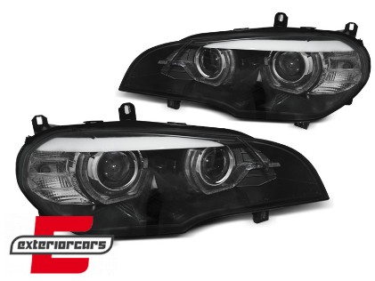 LED prednja svjetla 3D Angel Eyes LED DRL XENON (crna) / BMW X5 E70 (2007-2013), LPBMO0