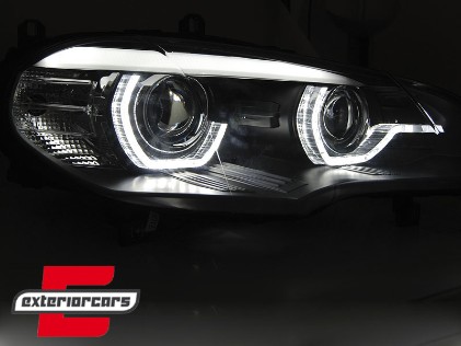 LED prednja svjetla 3D Angel Eyes LED DRL XENON (crna) / BMW X5 E70 (2007-2013), LPBMO0