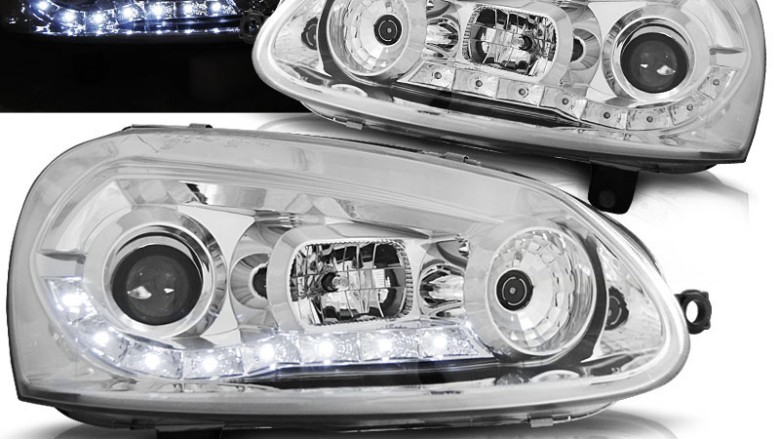 LED prednja svjetla DayLight (chrome) / Volkswagen Golf 5 (2003-2008), LPVW98