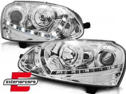 LED prednja svjetla DayLight (chrome) / Volkswagen Golf 5 (2003-2008), LPVWD2