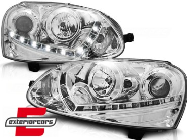 LED prednja svjetla DayLight (chrome) / Volkswagen Golf 5 (2003-2008), LPVWD2