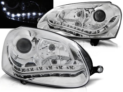 LED prednja svjetla DayLight (chrome) / Volkswagen Golf 5 (2003-2008), LPVWG4