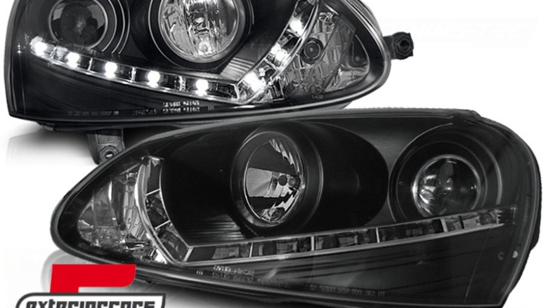 LED prednja svjetla DayLight (crna) / Volkswagen Golf 5 (2003-2008), LPVWD3