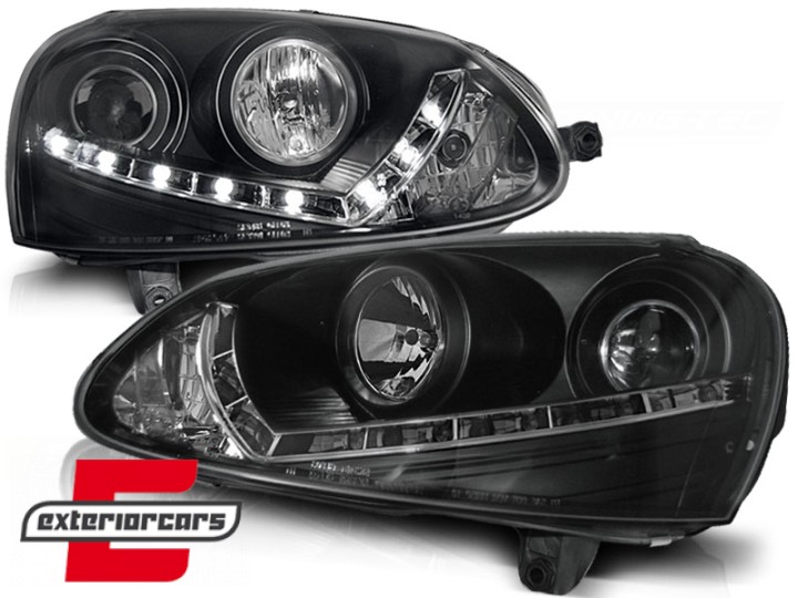 LED prednja svjetla DayLight (crna) / Volkswagen Golf 5 (2003-2008), LPVWD3