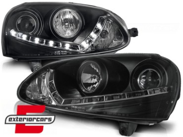LED prednja svjetla DayLight (crna) / Volkswagen Golf 5 (2003-2008), LPVWD3