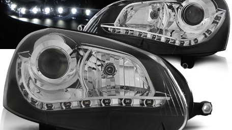 LED prednja svjetla DayLight (crna) / Volkswagen Golf 5 (2003-2008), LPVWG5