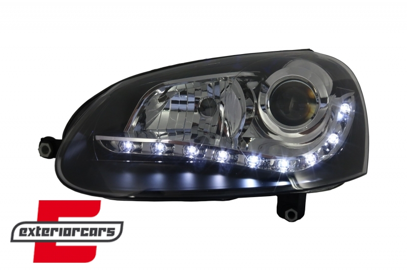 LED prednja svjetla DayLight (crna) / Volkswagen Golf 5 (2003-2008), LPVWG5