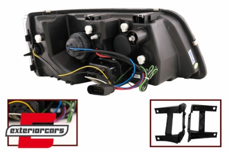 LED prednja svjetla DayLight (crna) / VW T5 (2003-2009), LPVW38