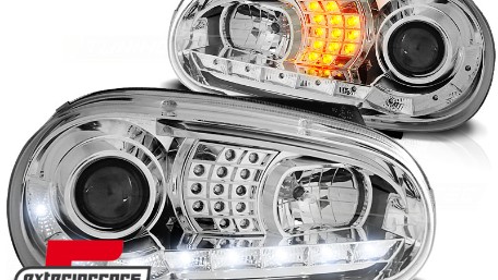 LED prednja svjetla DayLight LED žmigavci (chrome) / VW Golf 4 (1997-2005), LPVWB1
