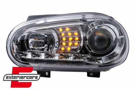 LED prednja svjetla DayLight LED žmigavci (chrome) / VW Golf 4 (1997-2005), LPVWB1