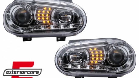 LED prednja svjetla DayLight LED žmigavci (chrome) / VW Golf 4 (1997-2005), LPVWB1