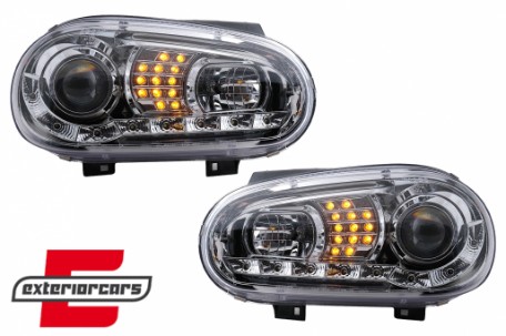 LED prednja svjetla DayLight LED žmigavci (chrome) / VW Golf 4 (1997-2005), LPVWB1