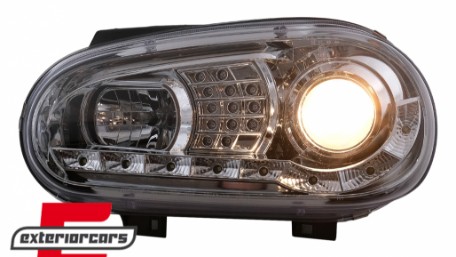 LED prednja svjetla DayLight LED žmigavci (chrome) / VW Golf 4 (1997-2005), LPVWB1