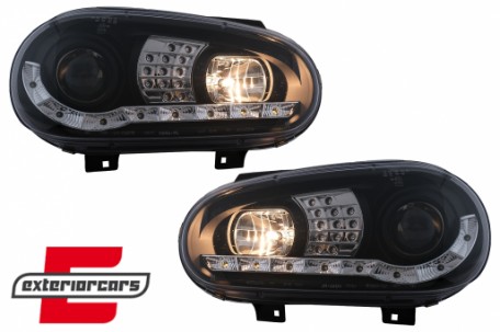 LED prednja svjetla DayLight LED žmigavci (crna) / VW Golf 4 (1997-2005), LPVWB2