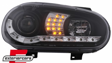 LED prednja svjetla DayLight LED žmigavci (crna) / VW Golf 4 (1997-2005), LPVWB2