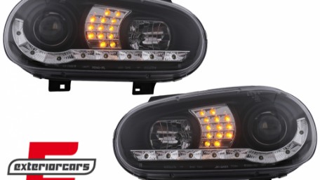 LED prednja svjetla DayLight LED žmigavci (crna) / VW Golf 4 (1997-2005), LPVWB2